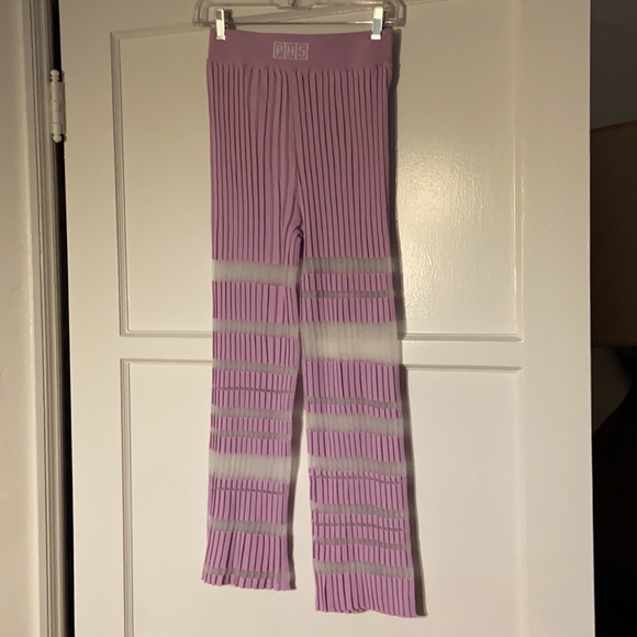 NWT PH5 lavender neck stretch pants with sheer spaces - Picture 3 of 3